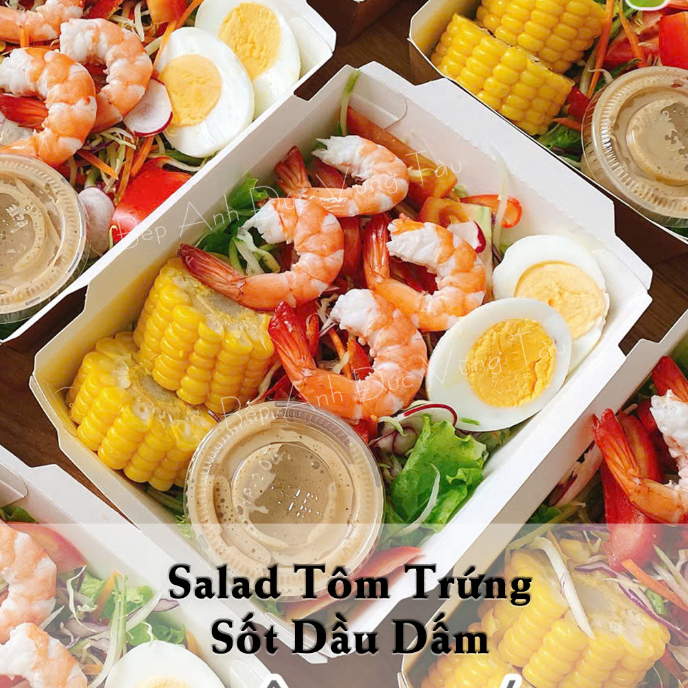 Salad Tôm Trứng Sốt Dầu Dấm