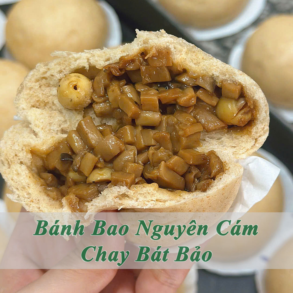 Bánh Bao Nguyên Cám Chay Bát Bảo
