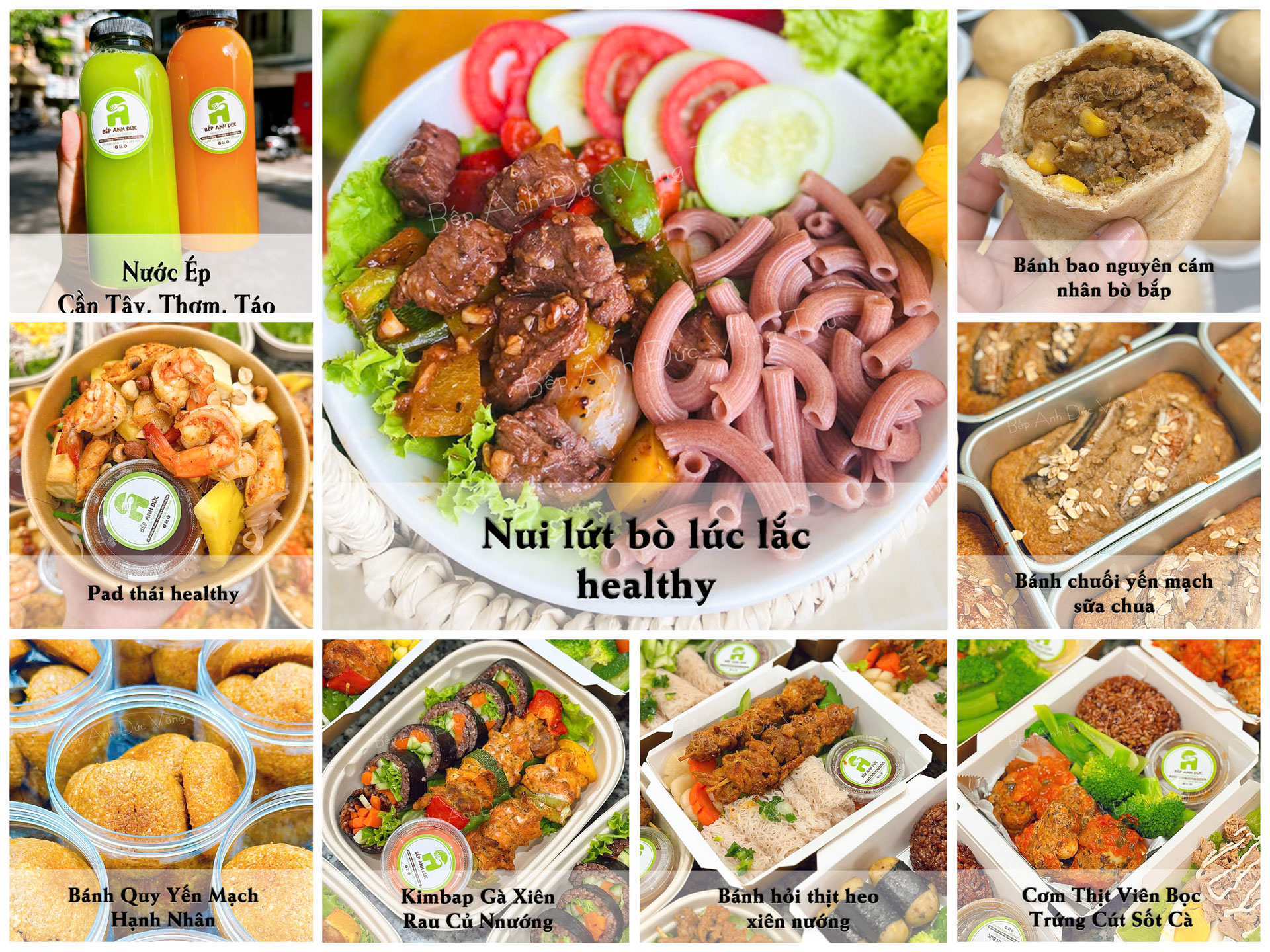 Lựa chọn món ăn eat clean tại Bếp Anh Đức Healthy Vũng Tàu